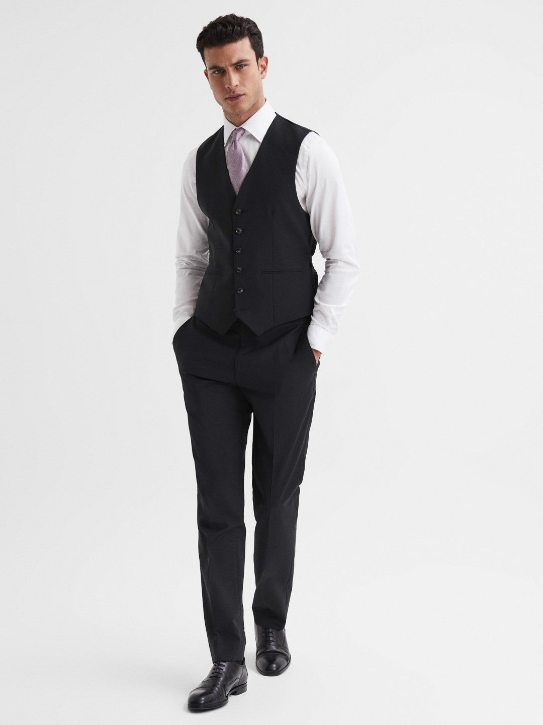 Modern Fit Travel Waistcoat Black | Mens