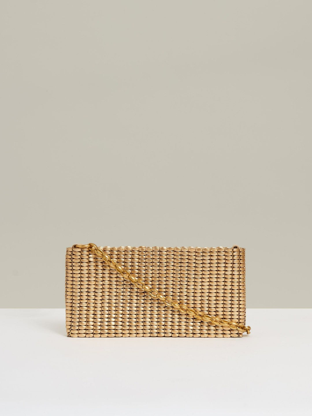 Beaded Removable Strap Shoulder Bag Gold | Womens