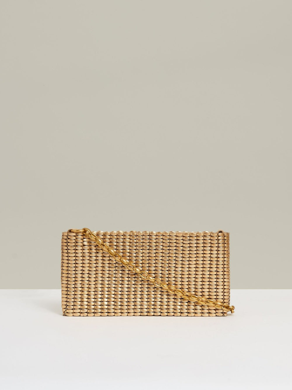 Beaded Removable Strap Shoulder Bag Gold | Womens