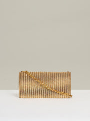 Beaded Removable Strap Shoulder Bag Gold | Womens