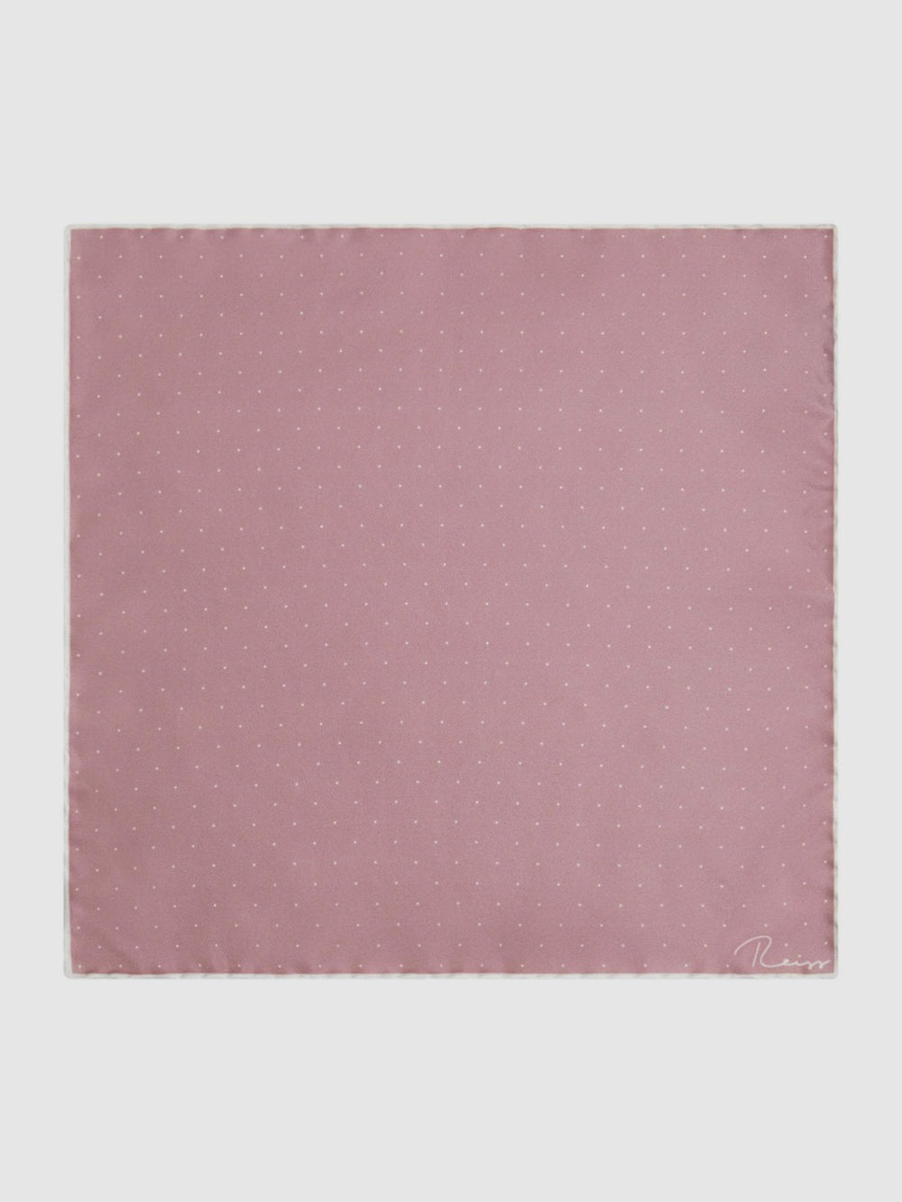 Polka Dot Silk Pocket Square Pink | Mens