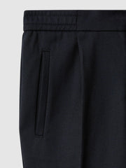 3-9 yrs Relaxed Elasticated Trousers with Turn-Ups Navy | Children