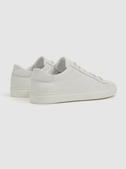 Harrys of London Grained Leather Trainers White | Mens
