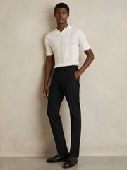 Slim Fit Cotton Blend Chinos Black | Mens
