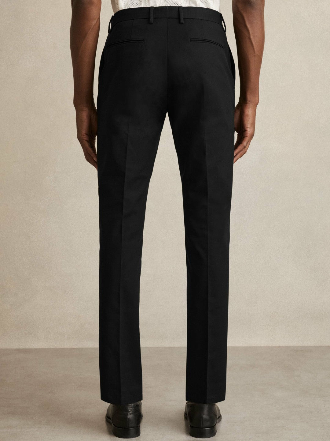 Slim Fit Cotton Blend Chinos Black | Mens