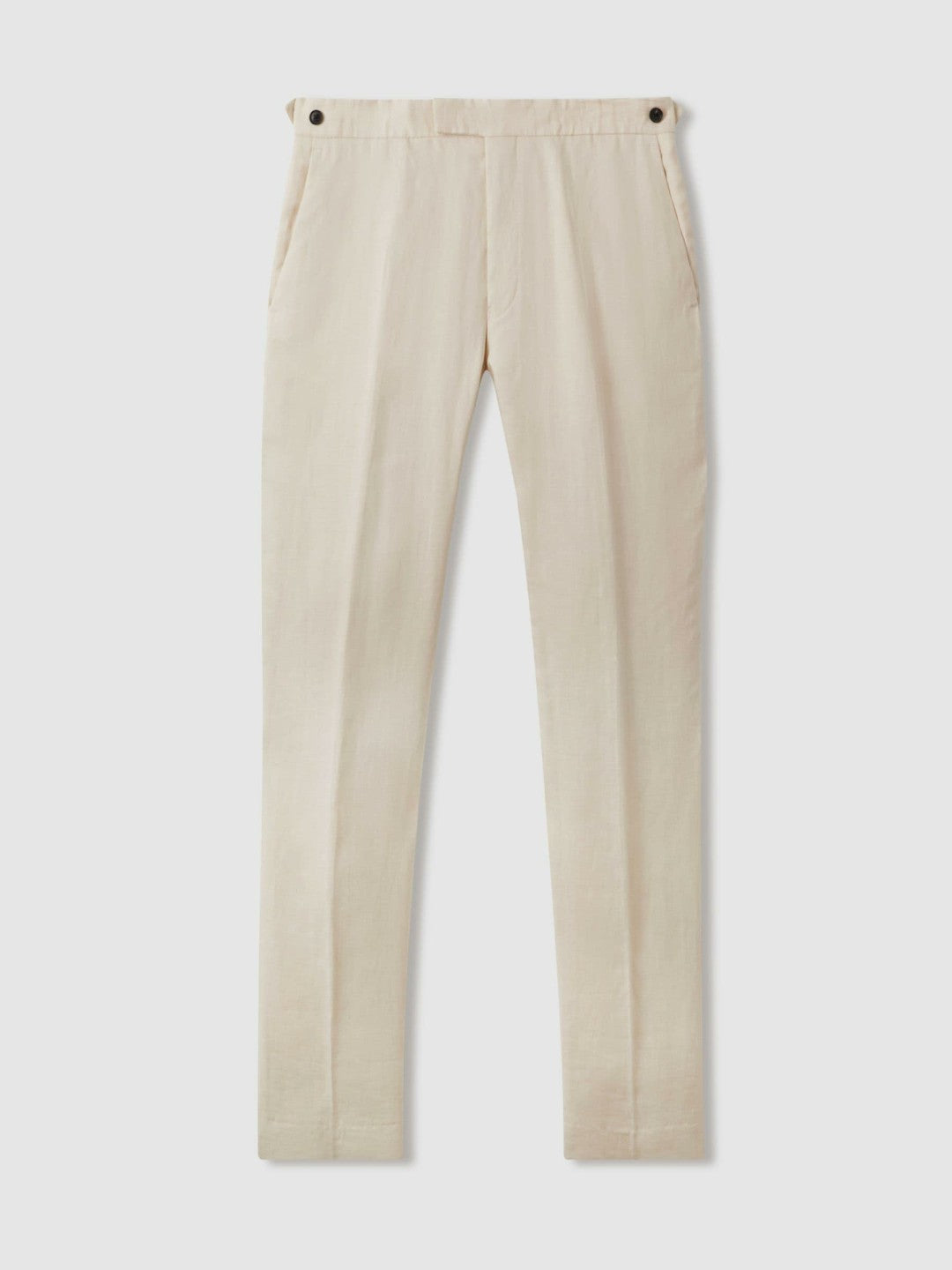 Slim Fit Linen Adjuster Trousers Stone | Mens