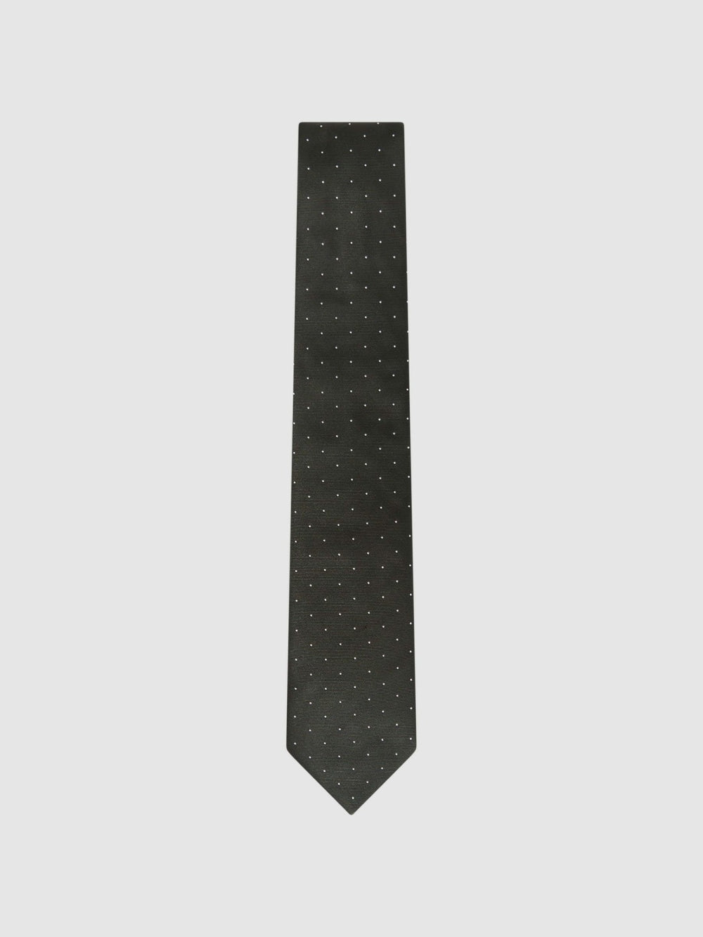 Polka Dot Silk Tie Dark Green | Mens