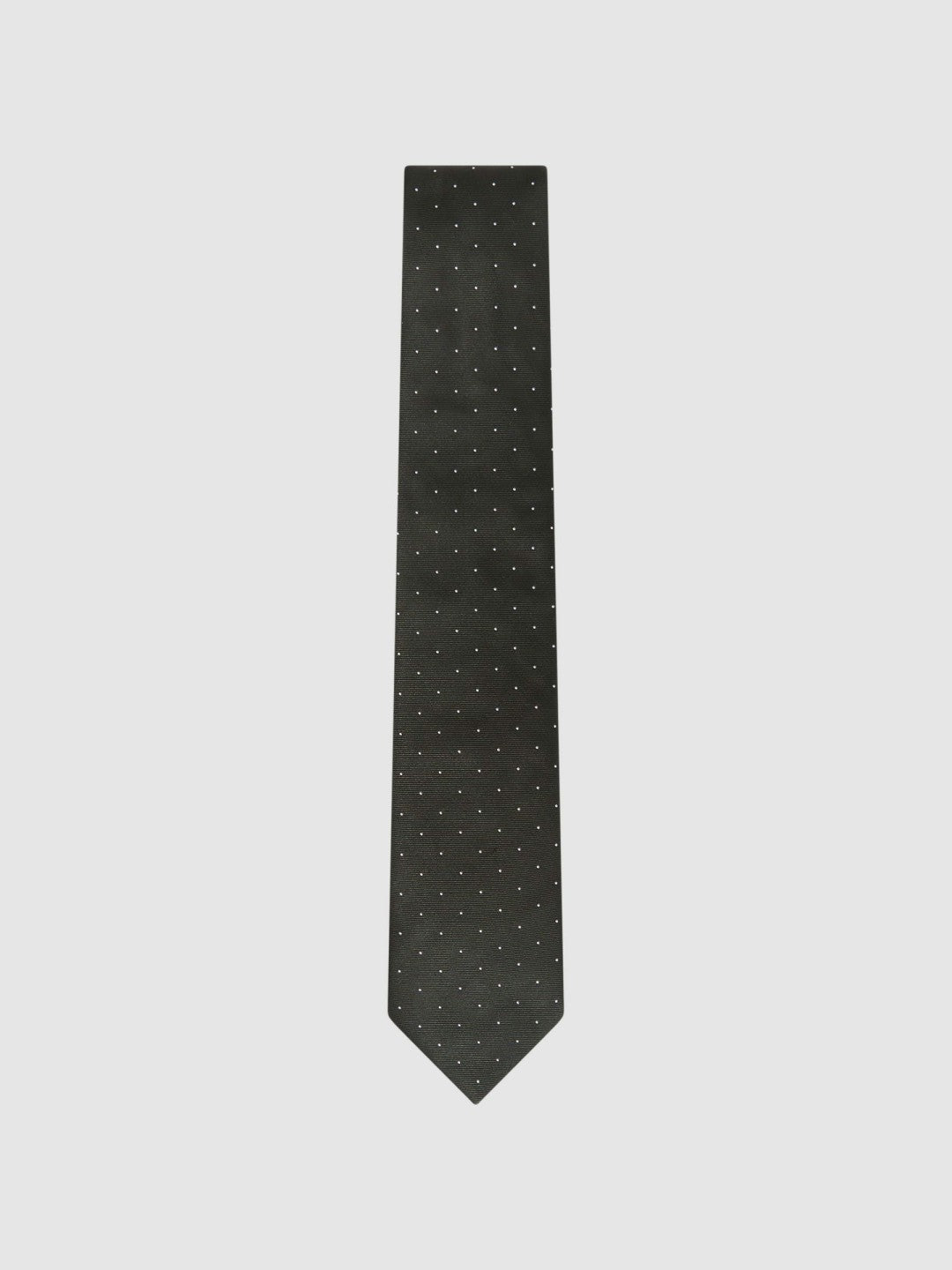 Polka Dot Silk Tie Dark Green | Mens