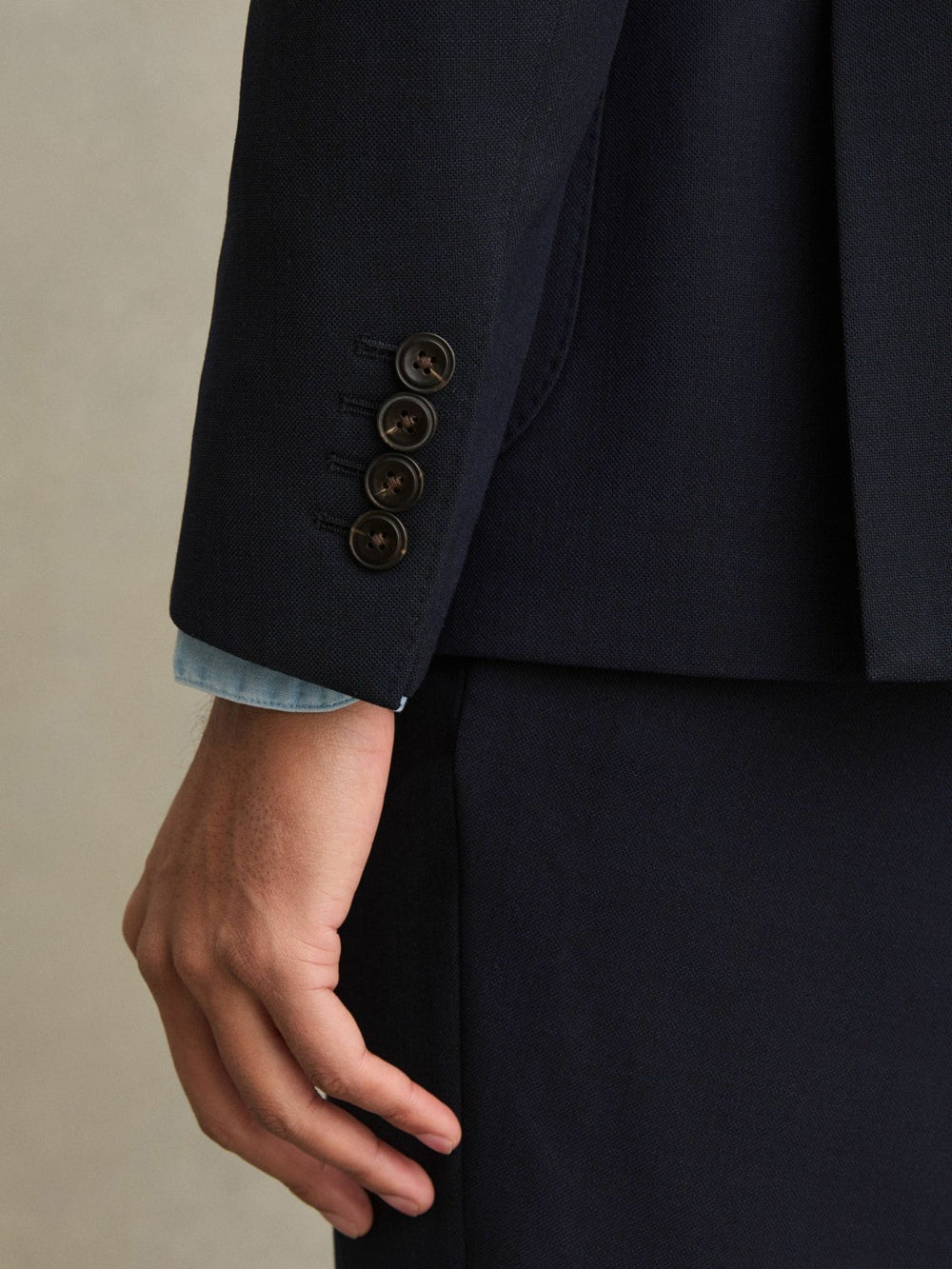 Double Breasted Suit Blazer Slim Fit Navy | Mens