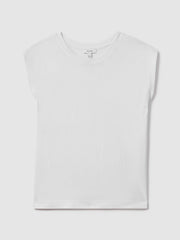 Cotton Capped Sleeve T-Shirt White | Womens