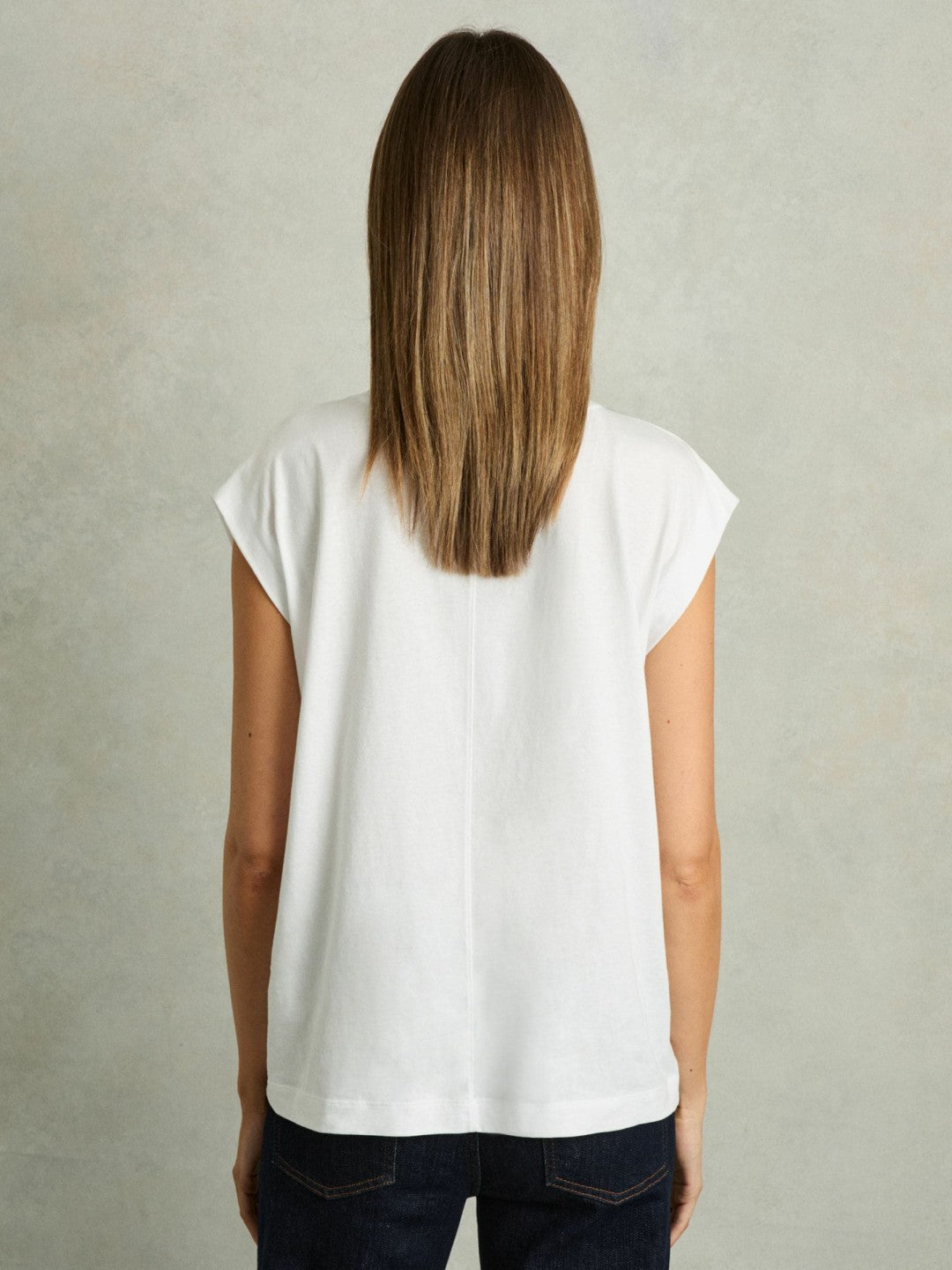 Cotton Capped Sleeve T-Shirt White | Womens