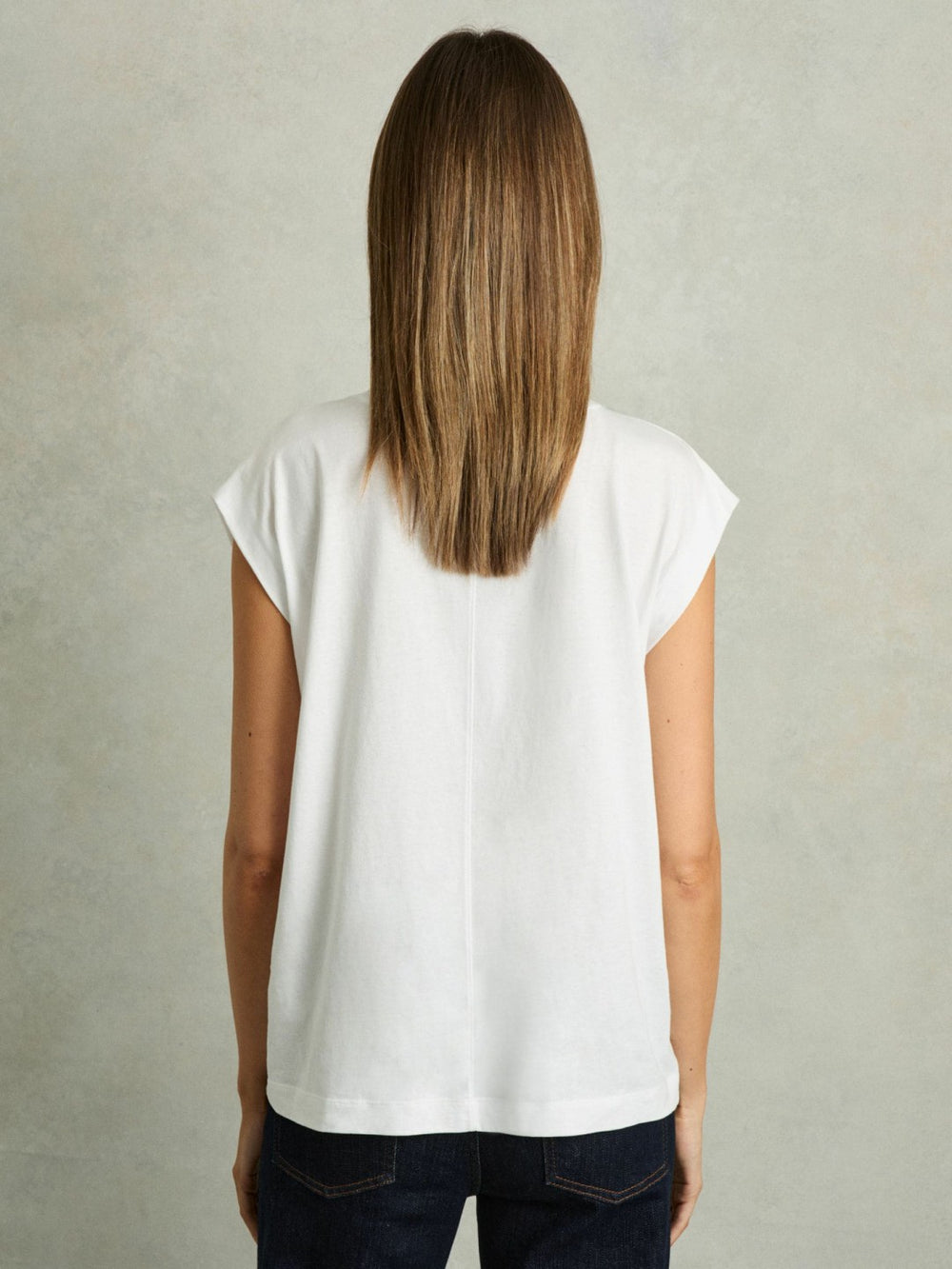 Cotton Capped Sleeve T-Shirt White | Womens