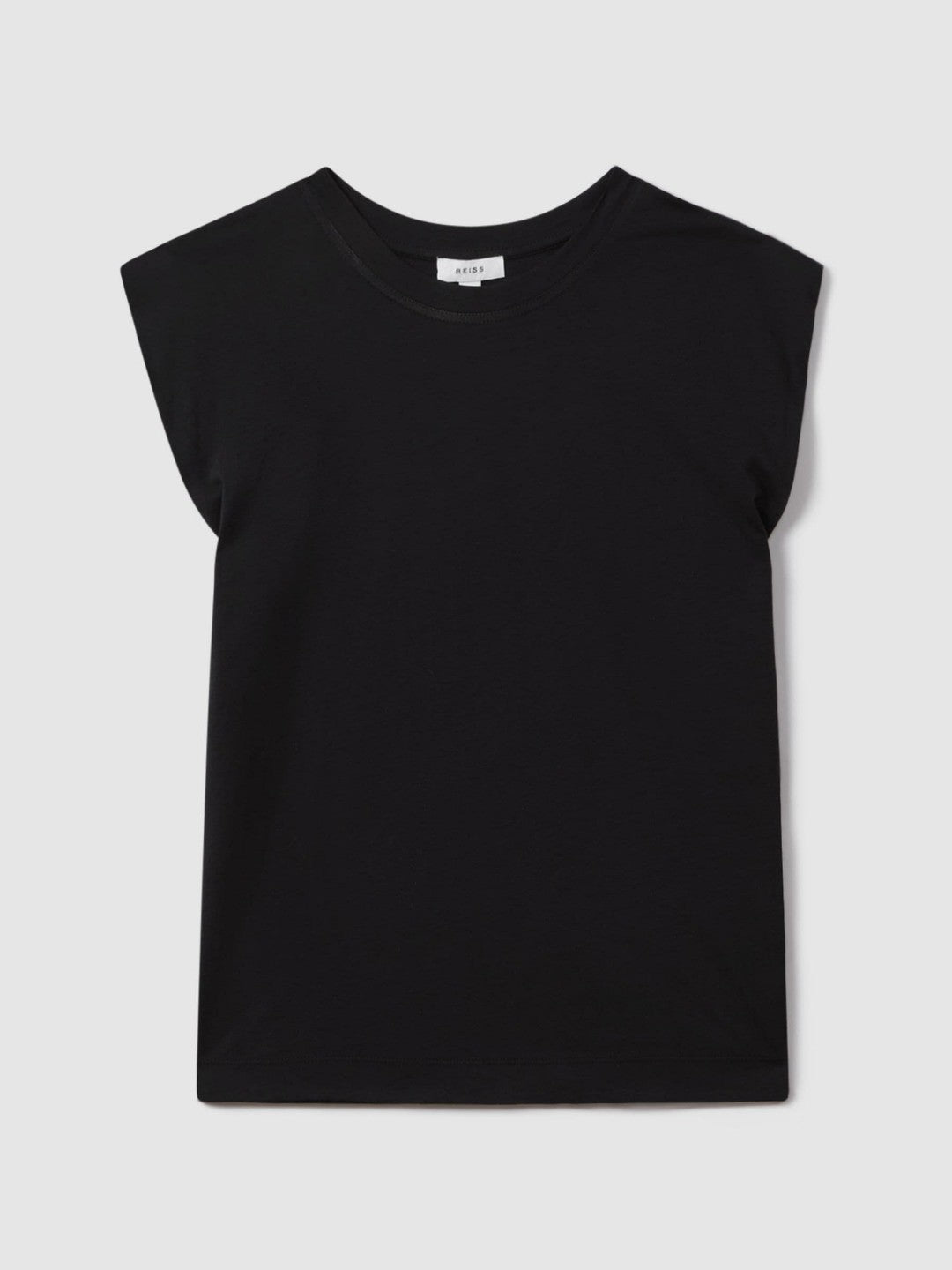 Cotton Capped Sleeve T-Shirt Black | Womens