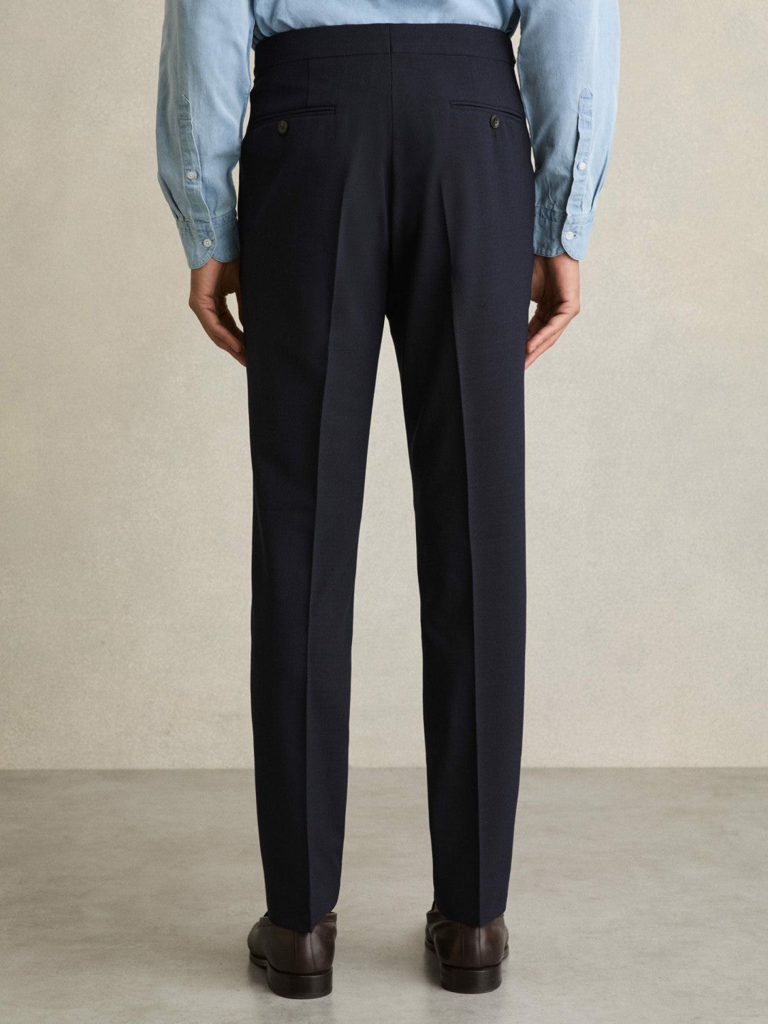 Slim Fit Side Adjuster Trousers Navy | Mens
