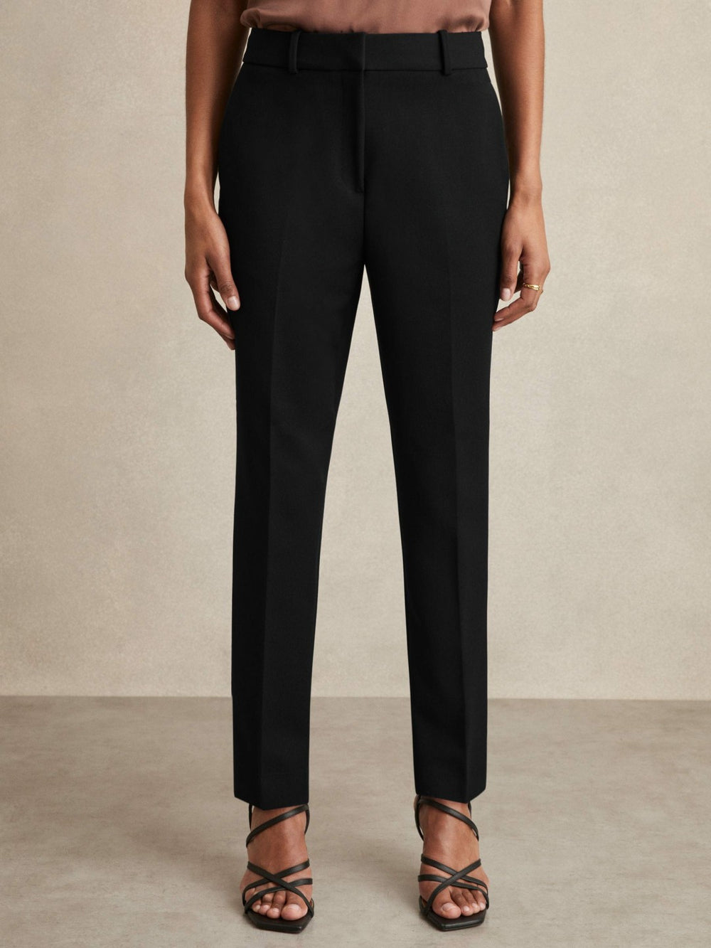 Petite Slim Fit Suit Trousers Black | Womens