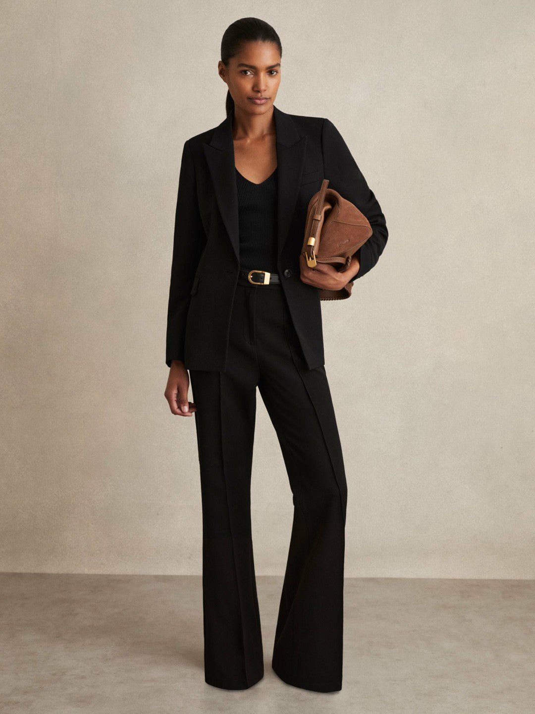 Flared Suit Trousers Black | Womens