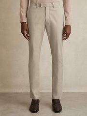 Slim Fit Cotton Blend Chinos Stone | Mens