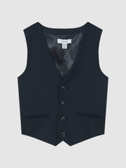3-9 yrs Wool Blend Waistcoat Navy | Children