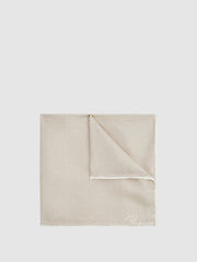 Polka Dot Silk Pocket Square Stone | Mens