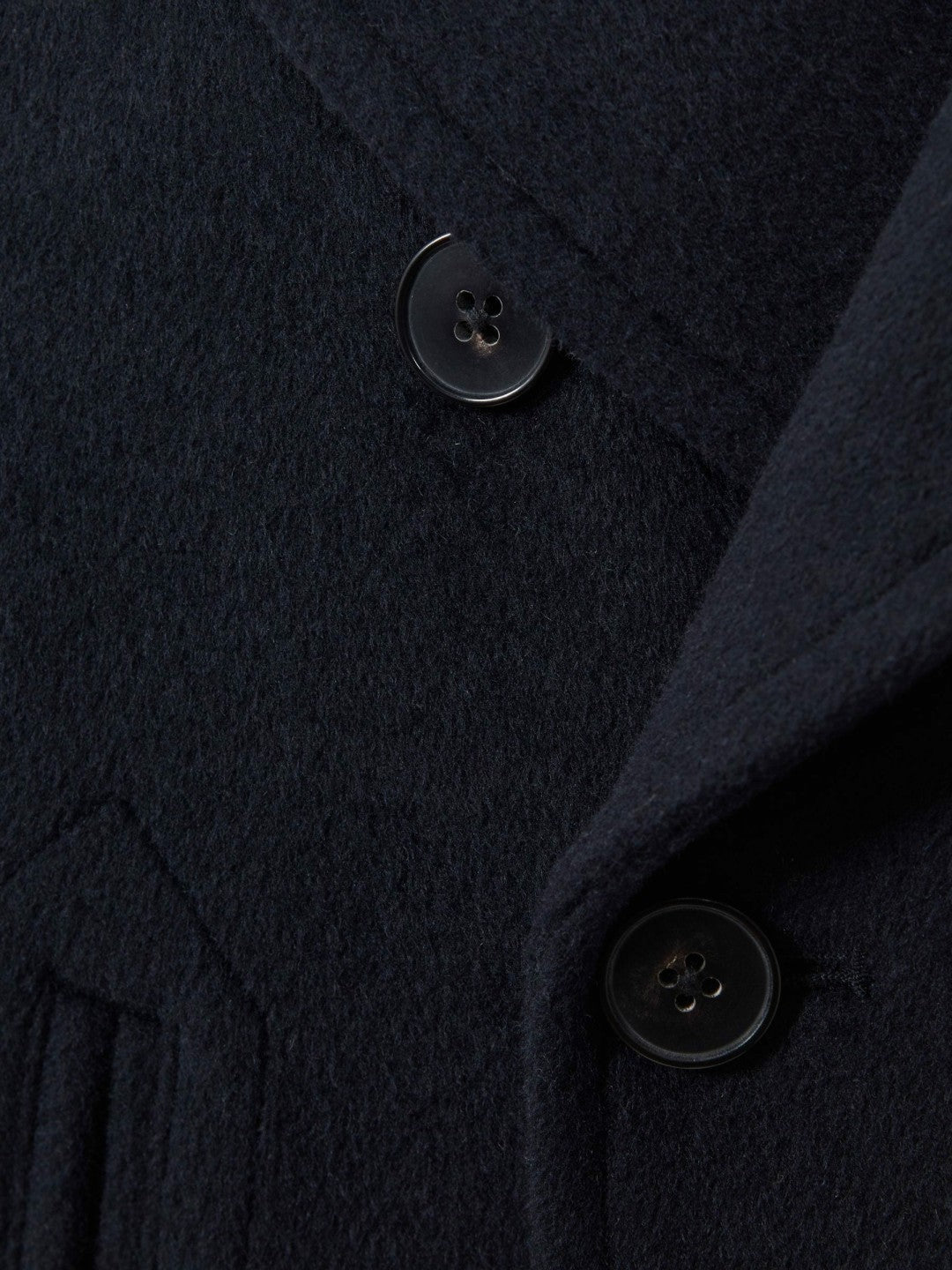 9-13 yrs Wool Blend Twill Double Breasted Coat Navy | Children