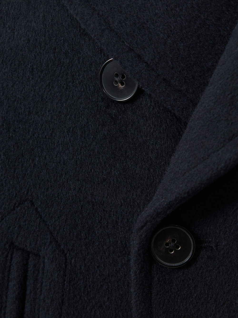 9-13 yrs Wool Blend Twill Double Breasted Coat Navy | Children