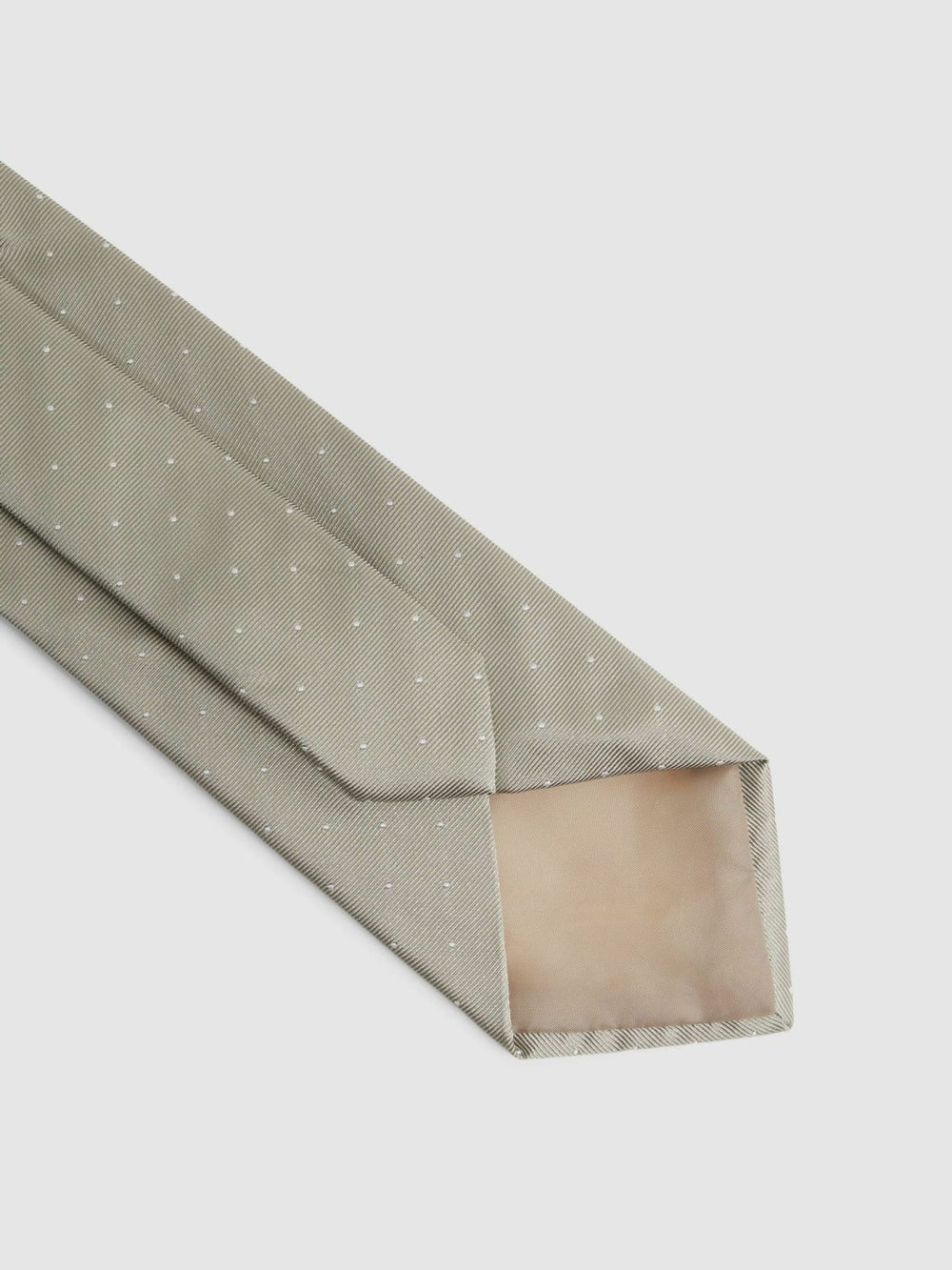 Polka Dot Silk Tie Champagne | Mens