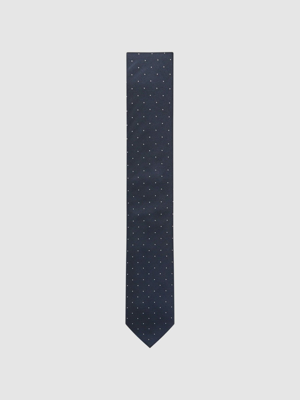 Polka Dot Silk Tie Navy | Mens