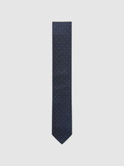 Polka Dot Silk Tie Navy | Mens
