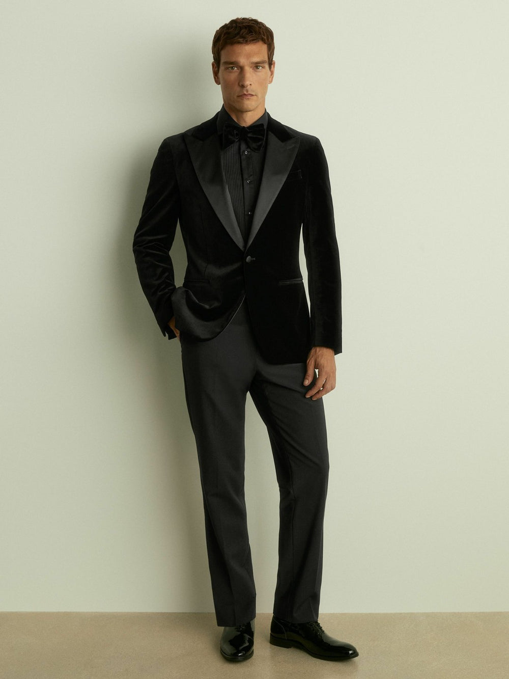 Slim Fit Cotton Dinner Shirt Black | Mens