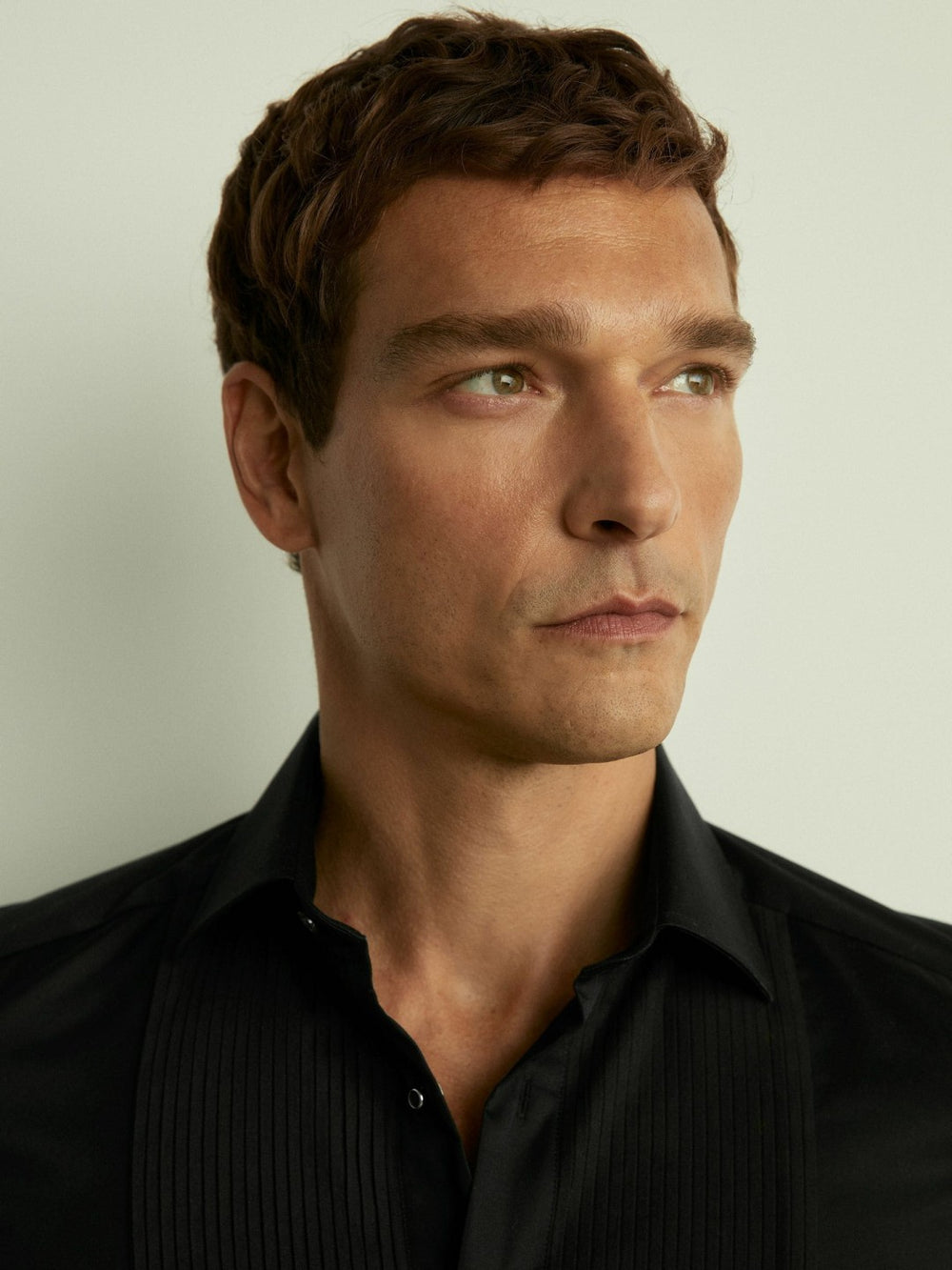 Slim Fit Cotton Dinner Shirt Black | Mens