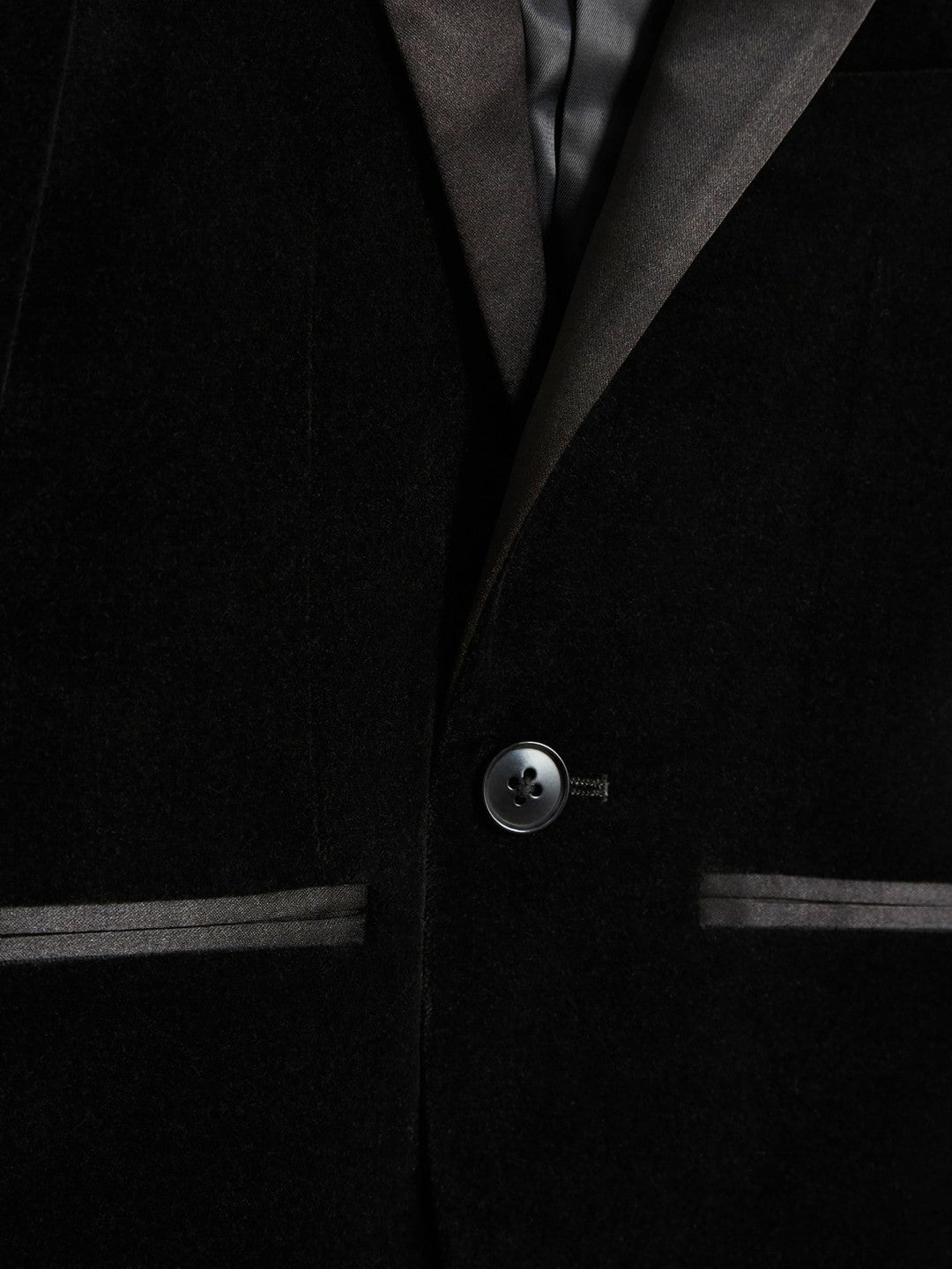 3-9 yrs Single Breasted Velvet Blazer Black | Children