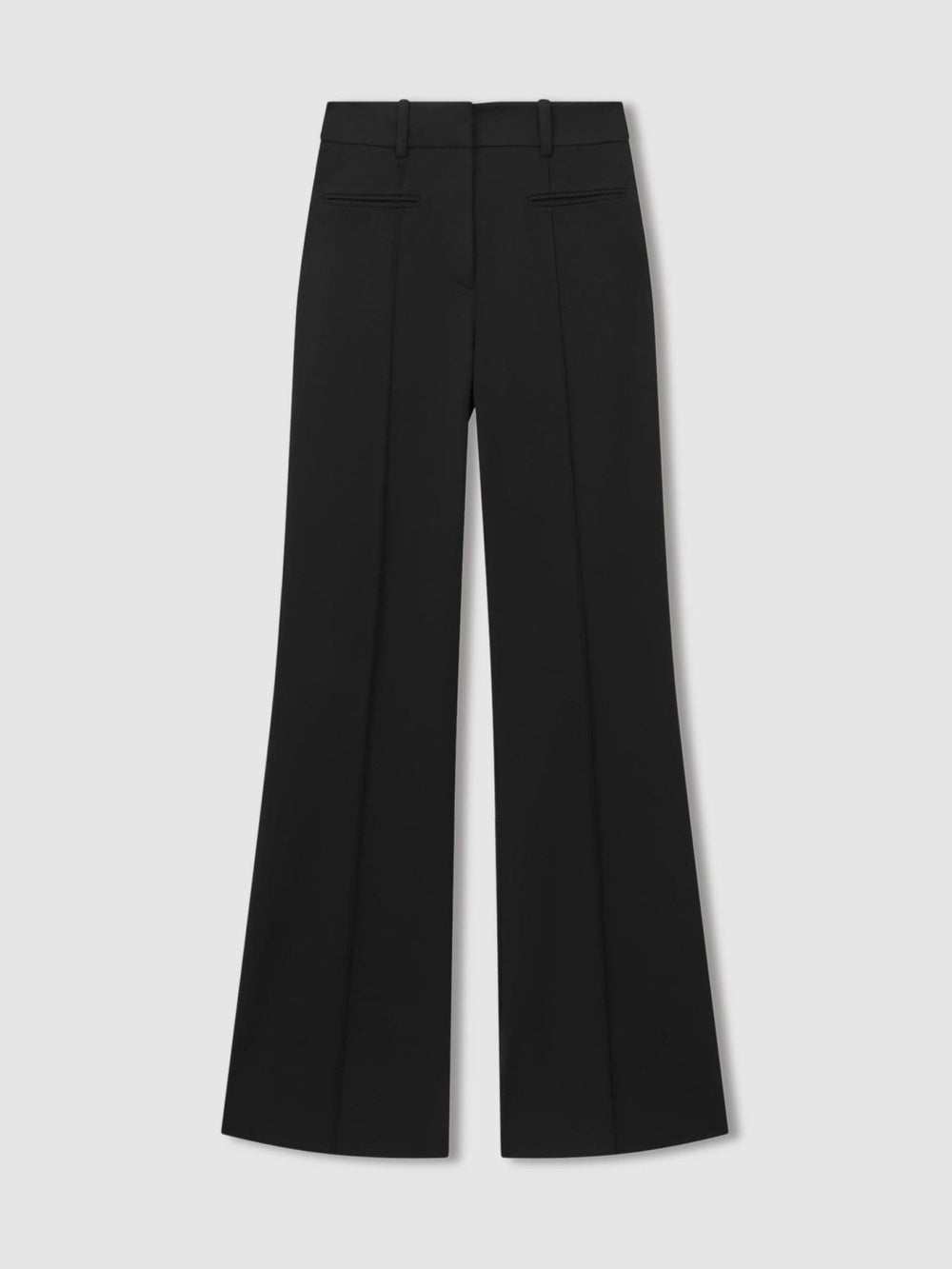 Petite High Rise Flared Trousers Black | Womens