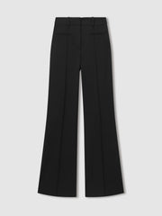 High Rise Flared Trousers Black | Womens