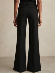 High Rise Flared Trousers Black | Womens