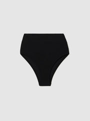 High Rise Bikini Bottoms Black | Womens
