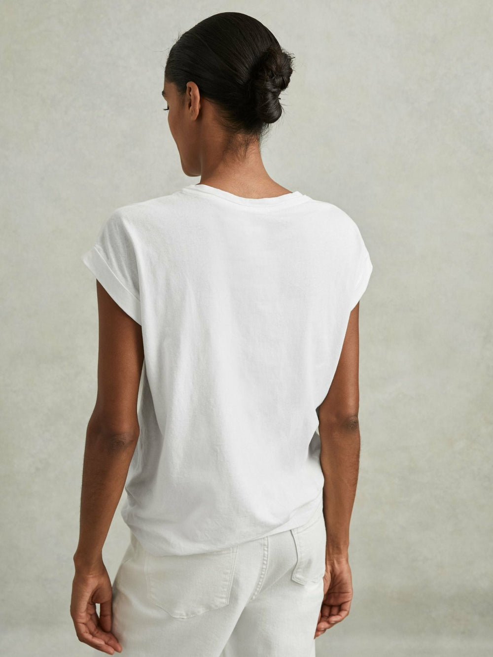 Cotton-Jersey Crew Neck T-Shirt White | Womens
