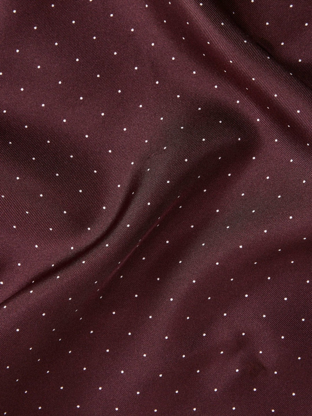 Polka Dot Silk Pocket Square Burgundy | Mens