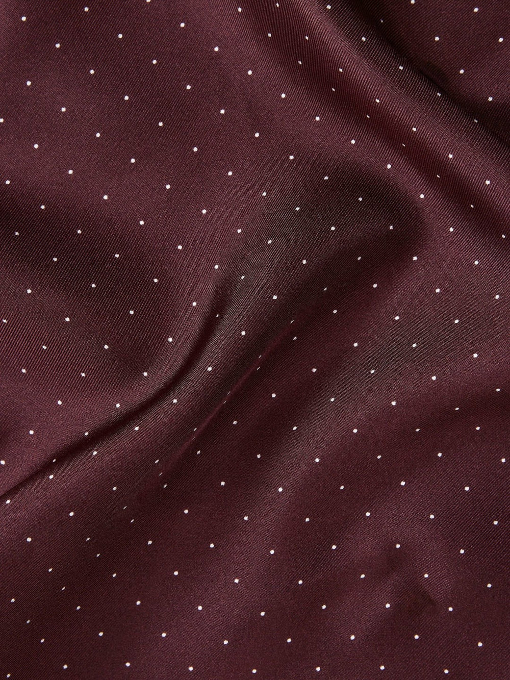 Polka Dot Silk Pocket Square Burgundy | Mens