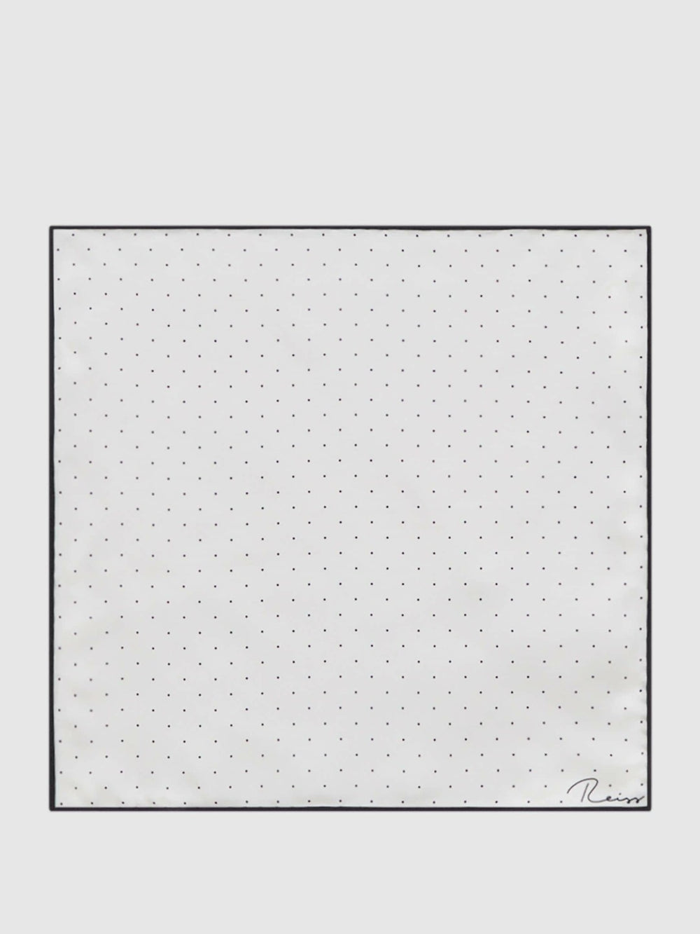 Polka Dot Silk Pocket Square White | Mens