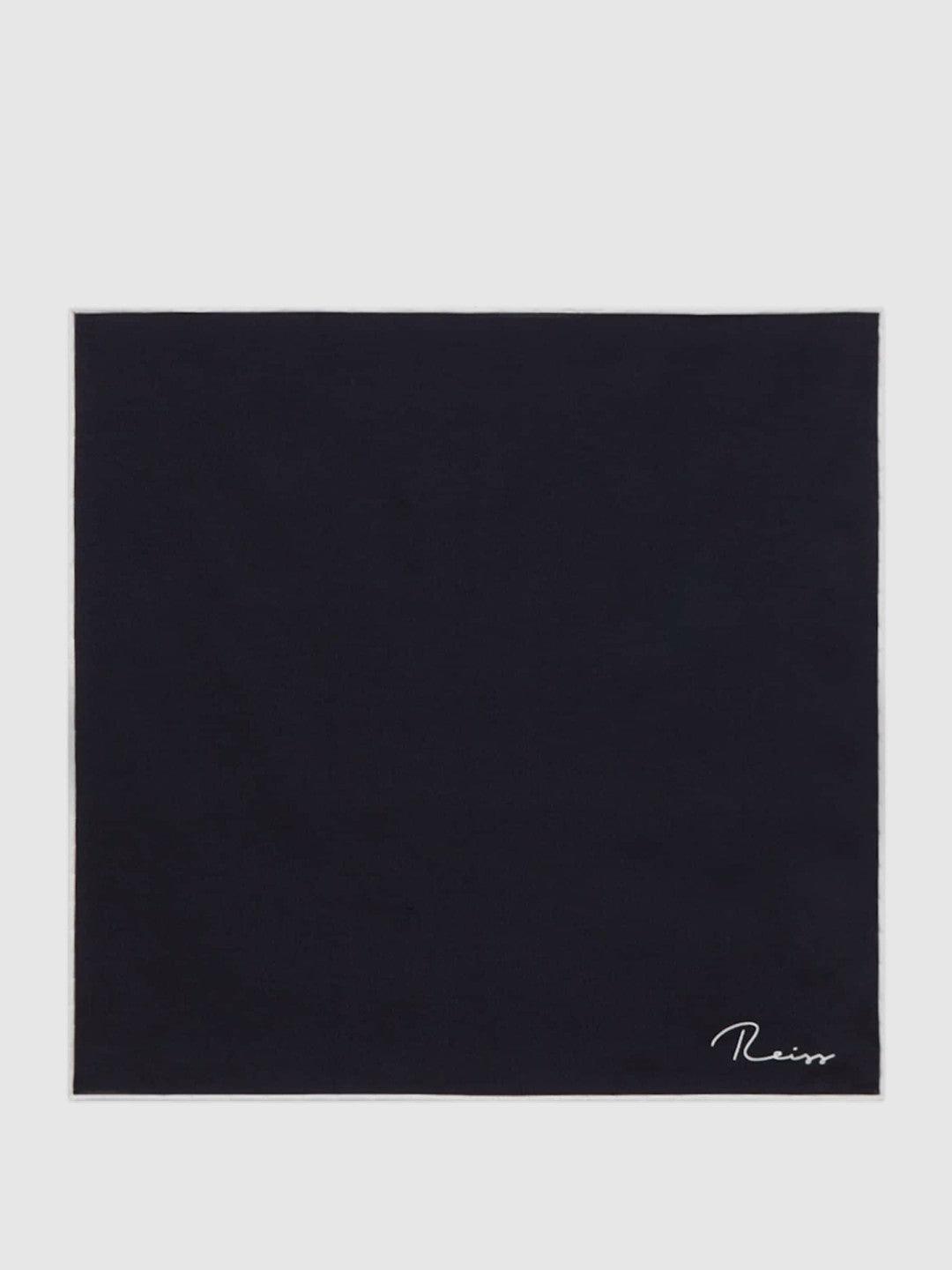 Plain Silk Pocket Square Navy | Mens