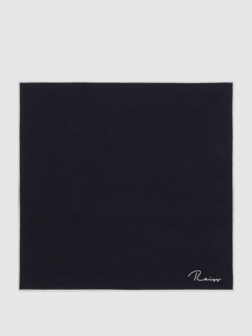 Plain Silk Pocket Square Navy | Mens
