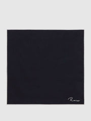 Plain Silk Pocket Square Navy | Mens