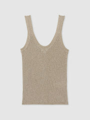 Metallic Vest Top Gold | Womens