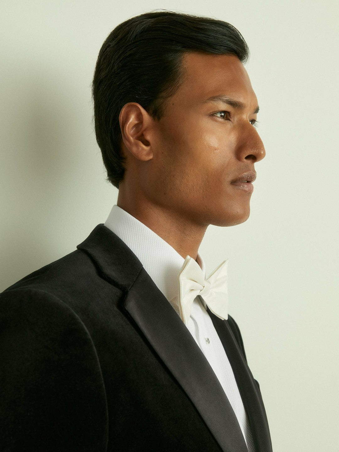 Velvet Single Breasted Slim Fit Jacket Black | Mens