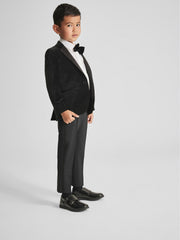 4-9 yrs Single Breasted Velvet Blazer Black | Children