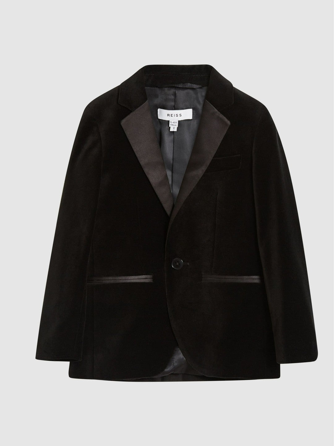 4-9 yrs Single Breasted Velvet Blazer Black | Children
