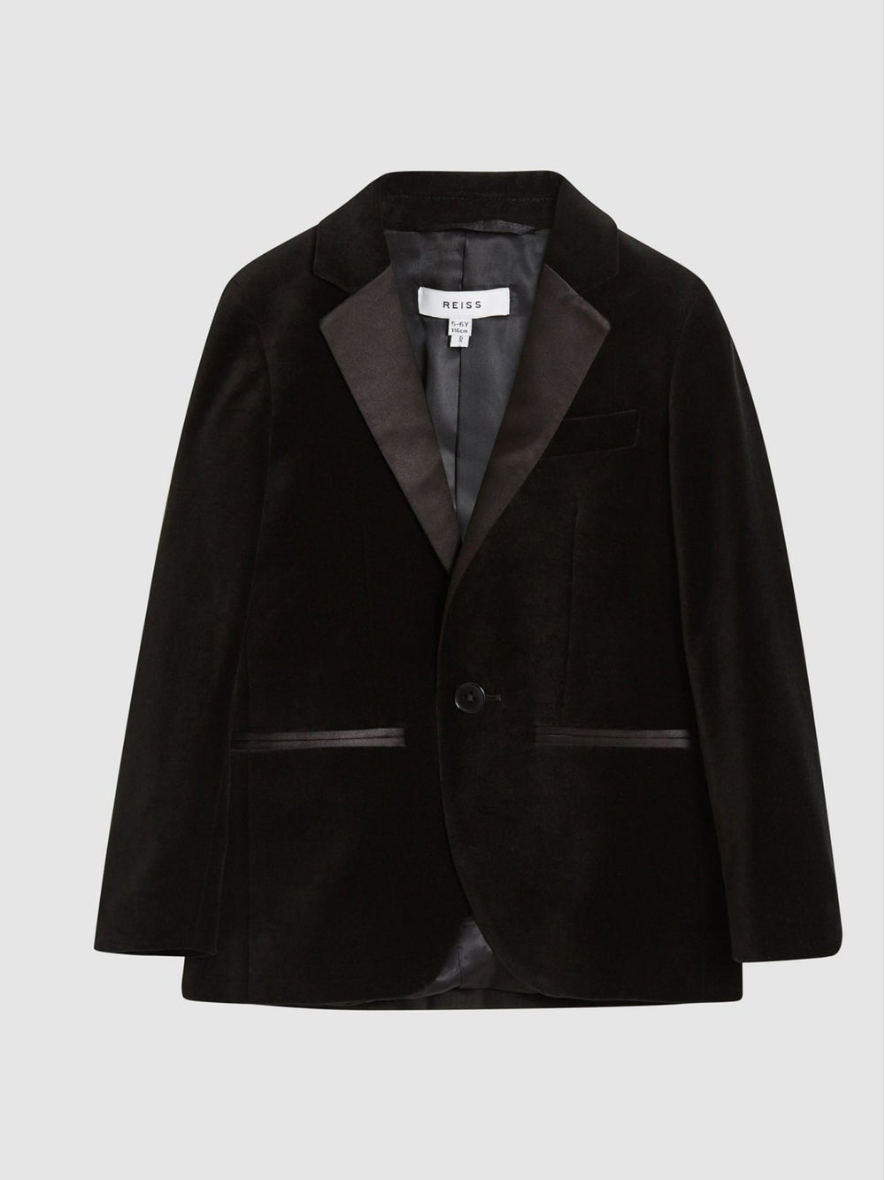 4-9 yrs Single Breasted Velvet Blazer Black | Children
