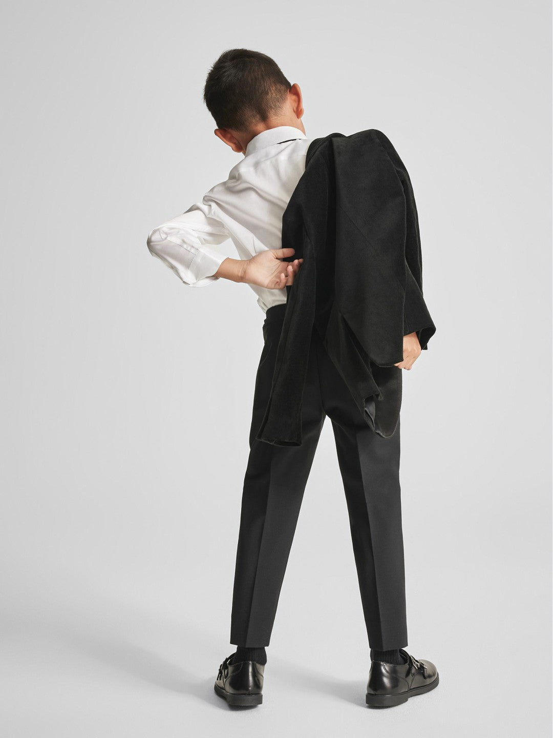 4-9 yrs Single Breasted Velvet Blazer Black | Children