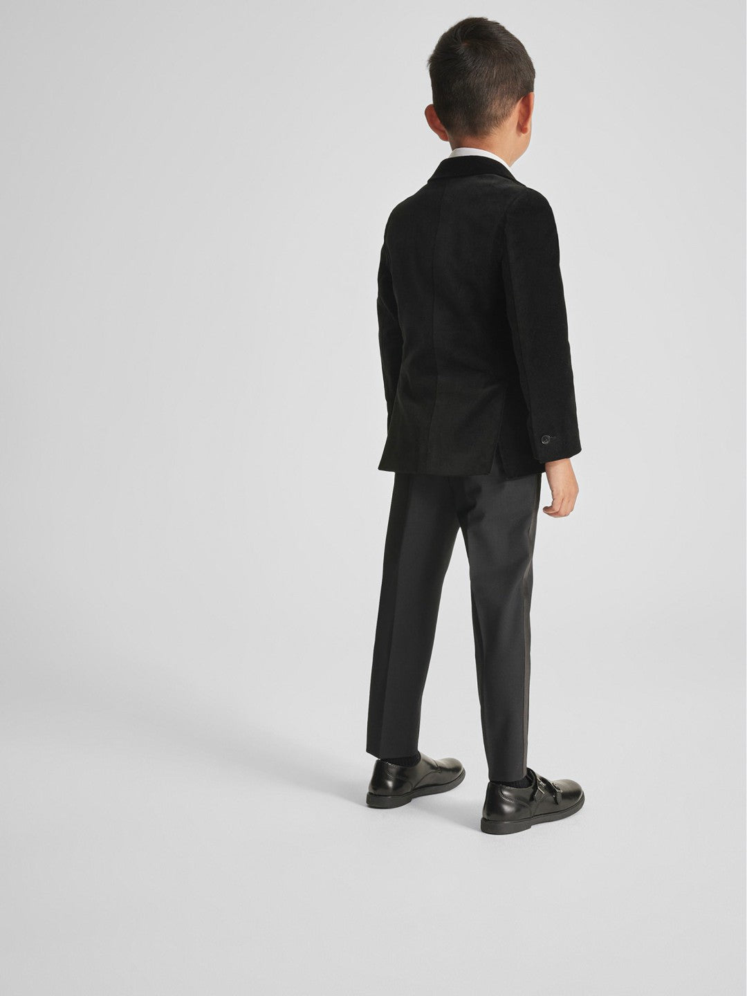 4-9 yrs Single Breasted Velvet Blazer Black | Children