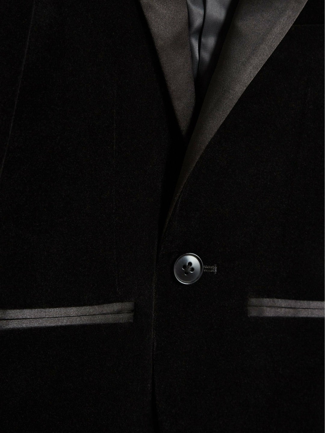 4-9 yrs Single Breasted Velvet Blazer Black | Children